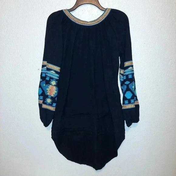 L&B Lucky & Blessed Black Southwest Print Western Style Dress Small - Picture 2 of 8